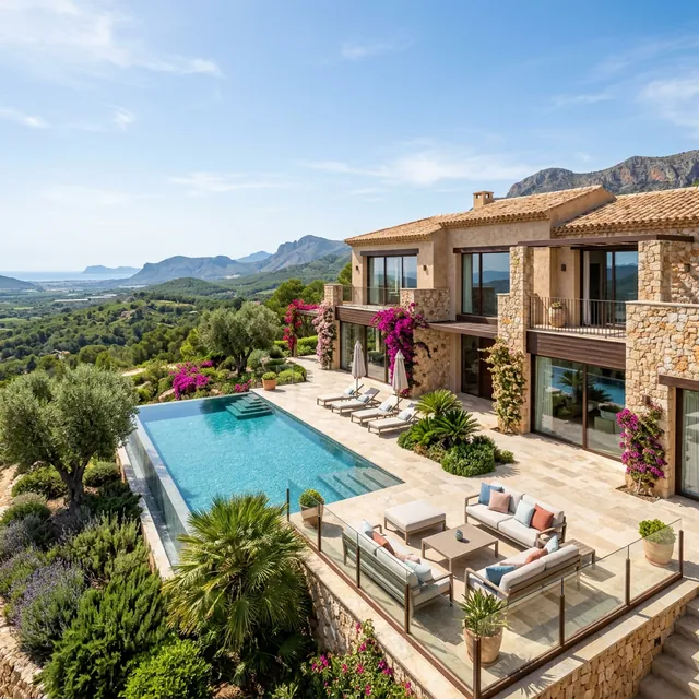 Chalet moderno con terraza y vistas a la montaña – Reformas en Busot